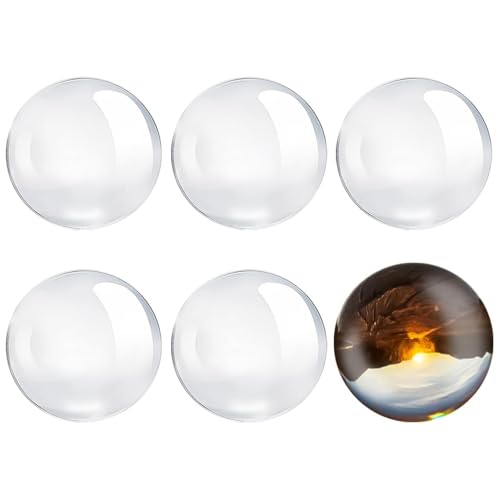 Clear Glass Cabochon 2Inch Round Dome Cabochons 15PCS Transparent Glass Cabochons with Flat Backs Glass Dome for DIY Crafts Photo Pendant Jewelry Making (50MM,15PCS) - size: 50MM,15PCS