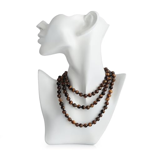 Natural Yellow Tiger Eye Semi Precious Gemstone 108 Beads Japa Mala Prayer Necklace And Wrist Mala Bracelet For Yoga Meditation Energing Balancing