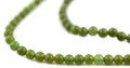 The Bead Chest Round Green Nephrite Jade Beads (4mm) - size: 4mm