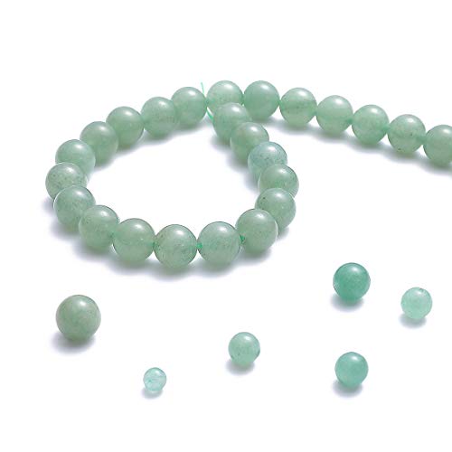 BEADIA Natural Green Aventurine Jade Stone Round Loose Semi Gemstone Beads for Jewelry Making 12MM 32PCS - color: Green Aventurine Jade, size: 12mm