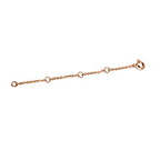 14K Solid Gold Chain Necklace Extender 2-3-4 Inch, Durable Adjustable Gold Chain Extender for Gold Necklace Bracelet - color: Rose Gold