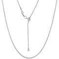 Savlano 925 Sterling Silver 1.8MM Square Wheat Fox Tail Spiga Chain Necklace - 18K Gold Plated Adjustable Bolo 14-24 Inches Chain for Women. Comes with a Gift Box - Made in Italy - style: Silver