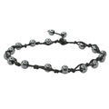Amazing Gemstone Crystal Anklet Ankle Bracelets for Women - Waterproof Beaded Healing Crystal Anklets, Plus Size Chakra Gemstone Bead Anklet - color: Hematite, style: Hand Knotted