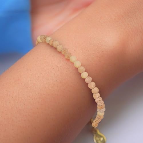 Faceted Bracelet for Women, Certified 925 Sterling Silver with 18K Gold Vermeil Healing Crystal Bracelets for Women - Crystals and Healing Stone Bracelet Women Jewelry for Gift - color: Peach Moonstone
