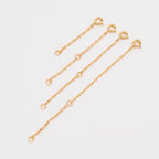 4pcs Gold Extension Chain Set for Women for Necklace, Anklet Waist, Bracelet, Extension Chain, Layering Extension for Jewelry Making - color: gold C