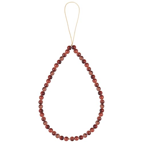 Semi-Precious Gem Stones Beaded Phone Charm Cell Phone Lanyard Wrist Strap Handmade Natural Gemstone Phone Chain string - color: Goldstone