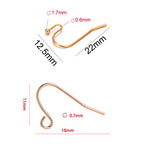 Rose Gold Earring Hooks - 630 pcs Earring Making kit with 14k Gold Hypoallergenic Earring Hooks, Jump Rings and Clear Rubber Earring Backs for DIY Jewelry Making - color: Regular Mixed Color