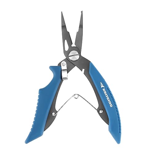 KastKing Intimidator Fishing Pliers, Corrosion Resistant Polymer Coated Fishing Tools, Tungsten Carbide Cutters, Saltwater Resistant Fishing Gear - color: C: 5'' Accusplit