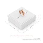 3 Slot PU Leather Ring Stand Rings Display Holder Rings Organizer Jewelry Display Showcase (White) - size: 3.14" x 3.15" x 0.98"