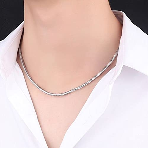 5 Pack 925 Sterling Silver Snake Chain Necklace with Clasp for Jewelry Making, 1.2 mm 18 Inch