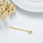 10K Yellow Gold 1"/2"/3" Necklace Extender Chain with Lobster Clasp/Spring Clasp Gold Necklace Extender Bracelet Anklet Extension Chain Necklace Bracelet Extender 10K Gold - size: 2inch, style: style 1