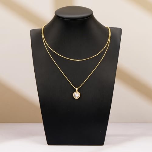 10 Pack Necklace Chains Bulk 18K Gold Plated Chain for Jewelry Making Bead Link Chains - color: Gold Bead