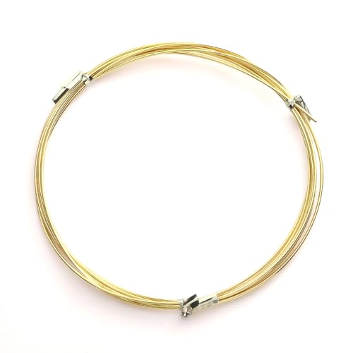BEADIA 14K Gold Plated Wire 1.0mm 2 Meters Bead Cord for Bracelet Necklace Charm Beading Jewelry Making Findings - size: 1.0mm, style: 14K Gold