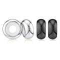 DALARAN Stopper Beads for Bracelets 925 Sterling Silver Clip Spacer Charm Bracelet Stoppers - style: sliver black charms-4
