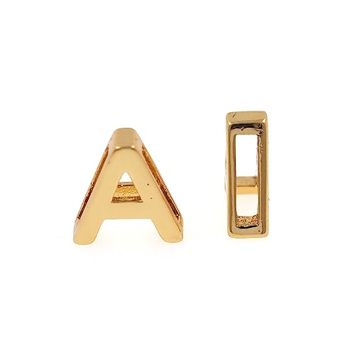 26pcs 18k Gold Filled Letter Charms,Initial Charms,Letter Pendants for DIY Bracelet Necklace Jewelry Making - color: letter style 2