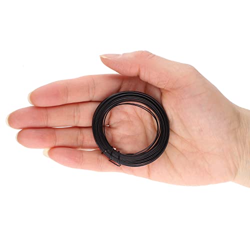 The Beadsmith Half-Round Craft Wire – Soft Temper Jewelry Wire, Black Color, 18 Gauge, 7 Yards - color: Black, size: 18 Gauge