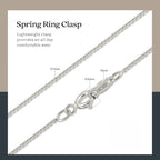 KEZEF 925 Sterling Silver Box Chain Necklace for Women & Men, 0.7mm Thin Chain Necklace, Available in Sterling Silver, Gold Plated & Rose Gold Plated Finishes, Made in Italy - color: Sterling Silver, size: 28 Inch