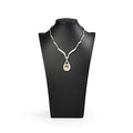 Oirlv Leather Necklace Display Stand Black Jewelry Mannequin H13.2inch - size: H13.39"