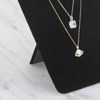 KUKUVR 2Pcs Black Velvet Necklace Bust Display Stand, Jewelry Pendants Chain Holder Stand, Necklace Display Board for Retail Vendor Booth & Selling (Medium 10.6 * 7.6inch) - size: Medium 10.6*7.6inch