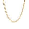 WomenGifts Cuban Link Chain Necklace for Women, Waterproof 14k Gold Silver Plated Chain Choker, Non Tarnish Stainless Steel Jewelry, 3.5/5/6/8/11mm,14/16/18 Inch Thin&Chunky&Thick - color: Gold, style: 5MM-16"