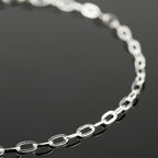 UMAOKANG 5 Meters Silver Chain for Women Necklace Bracelet DIY Paperclip Chains Bulk with Jump Rings and Lobster Clasps Jewelry Findings - color: Silver Paperclip