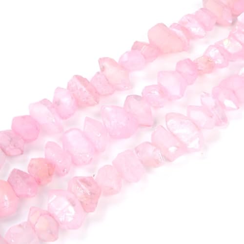 Adabele 30 Inch Natural Raw Healing Crystal Quartz Nugget Drilled Gemstone Loose Beads Rose Pink AB Titanium Coated Chakra Gem Stone Spacer for Jewelry Craft Making GA-B8 - color: Rose Pink Ab, size: 30 Inch/2 Strands
