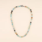 GAVU Hand-knotted Men's Beaded Necklace, Crystal Necklace for Men - color: Amazonite, size: 20"