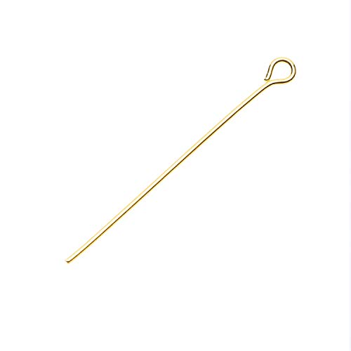 Shapenty 200PCS Mini Metal Wire Eyepins Beading Small Open Eye Head Pins Needles Bulk for DIY Craft Bead Earring Pendant Necklace Bracelet Jewelry Charm Finding Making (35mm/1.38inch, Gold) - color: Gold, size: 35 mm