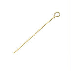 Shapenty 200PCS Mini Metal Wire Eyepins Beading Small Open Eye Head Pins Needles Bulk for DIY Craft Bead Earring Pendant Necklace Bracelet Jewelry Charm Finding Making (35mm/1.38inch, Gold) - color: Gold, size: 35 mm