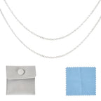 Elecrelive 3.28 Feet 925 Sterling Silver Cable Chains 1.5mm Thin Small Link Silver Necklace Permanent Jewelry Chain for Women Minimalist Necklace Bracelet Making - color: Sterling Silver,Cable Chain