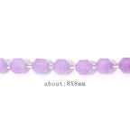 8mm Faceted Natural Amethyst Stone Loose Round Semi Gemstone Beads for Bracelet Necklace Jewelry DIY Making - color: Amethyst-1