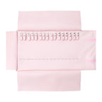 UnionPlus Travel Jewelry Roll, Faux Leather Necklaces Organizer Bag, Elastic Band and Anti-winding, Petal Pink - color: Leather Petal Pink, size: Medium