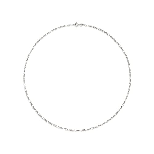 Amazon Essentials 14k Gold or Sterling Silver Plated Figaro Chain Necklace - color: Silver, size: 20", style: 2 mm