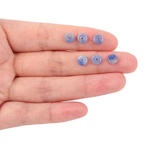 JOE FOREMAN 2x6mm Natural Blue Aventurine Jade Semi-Gemstone Heishi Disc Rondelle Spacer Beads for Jewelry Making Full 15" Strand Energy Stone Healing Power Crystal - color: Blue Aventurine Jade