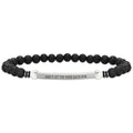 INSYOHO Dont Let the Hard Days Win Bracelet – Inspirational Healing Crystal Bracelet for Women & Men, Agate & Amethyst Beaded Adjustable, Motivational Gift for Stress Relief & Positivity - color: Volcanic rock