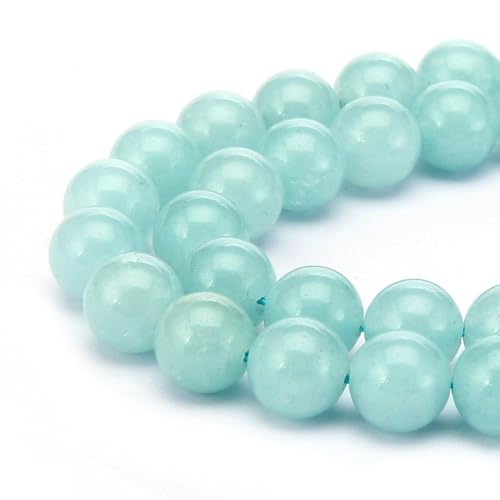120pcs Adabele Lab Created Blue Amazonite Gemstone 6mm Round Beads Gem Stone Spacer for DIY Craft Jewelry Making GS11-6 - color: Amazonite (Lab Created), size: 6mm (120pcs/2 strands)