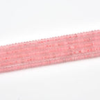 152pcs 4x2mm Natural Rose Quartz Disk Rondelle Spacer Stone Semi Precious Gemstone Loose Beads for Jewelry Making 15 Inch - color: Rose Quartz