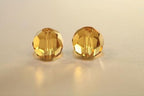100pcs Adabele Austrian 4mm (0.16 Inch) Small Faceted Loose Round Crystal Beads Amber Yellow Compatible with 5000 Swarovski Crystals Preciosa SS2R-407 - color: Amber Topaz/Yellow, size: 4mm Small (100pcs)