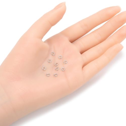 200pcs Adabele 304 Grade Surgical Stainless Steel 4mm (0.16 inch) Small Tiny Open Jump Rings Strong O Ring Connector (0.9mm/19 Gauge) for Craft Jewelry Making SJF84-4 - size: 4mm Ring (0.9mm wire gauge)