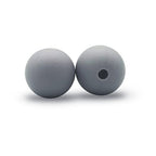 DIYOMR 100Pcs 15mm Dark Grey Round Silicone Beads for Jewelry Making - color: Dark Grey, size: 15mm
