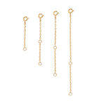 4pcs Gold Extension Chain Set for Women for Necklace, Anklet Waist, Bracelet, Extension Chain, Layering Extension for Jewelry Making - color: gold C