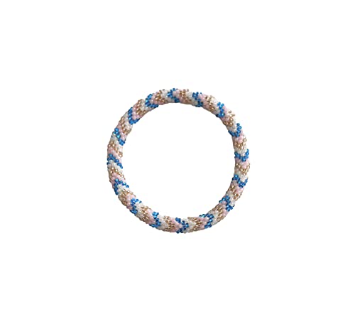 Wigspedia Crochet Glass Seed Bead Nepal Boho Bracelet - Pink - color: Pink Style # 10
