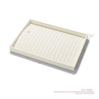 18 Slots Microfiber Necklace Bracelet Tray Jewelry Tray Necklace Bracelet Holder Organizer (White) - color: Beige, size: 18 Slot