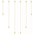 KOPOX 6 Piece Necklace Extender, Gold Plated Necklace Extender, 2", 4", 6" Delicate Necklace Extender Set for Bracelets, Anklets and Jewelry Making (Gold) - color: Gold
