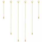 KOPOX 6 Piece Necklace Extender, Gold Plated Necklace Extender, 2", 4", 6" Delicate Necklace Extender Set for Bracelets, Anklets and Jewelry Making (Gold) - color: Gold