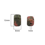 BEADIA Natural Unakite Cuboid Stone Loose Semi Gemstone Beads for Jewelry Making 8mmx12mm 38cm/Strand - color: Unakite, size: 8mm X 12mm