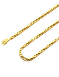 925 Sterling Silver Box Chain Lobster Clasp 2/3/4/5mm Necklace for Women Mens Box Chain Silver/14K Gold Plated Plated Necklace Chain Diamond Cut 16-30 Inches - color: Gold, size: 20, style: 3mm Box Chain