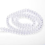 Perlin Czech Bohemian Crystal Glass Beads Faceted Round 4mm 90 Pieces Loose Spacer 1 Strand Beads for DIY Jewelry Earrings Necklace Bracelet Making (Crystal Clear) - color: Crystal-clear