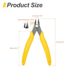 HARFINGTON 5" Flush Cut Pliers Small Precision Wire Cutter Side Cutter Diagonal Cutting Pliers for Jewelry Model Electronic 3D Print, Yellow - color: Yellow