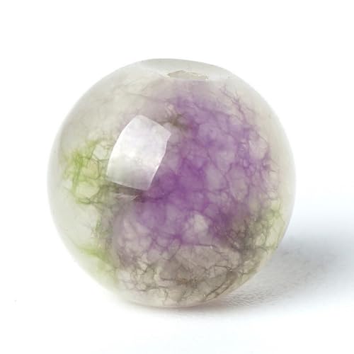 100Pcs Natural Stone 6mm Purple Jasper Round Loose Gemstone Energy Healing Beads Hole Size 1mm DIY Smooth Beads for Bracelet Necklace Earrings Jewelry Making - color: Purple Jasper, size: 6mm